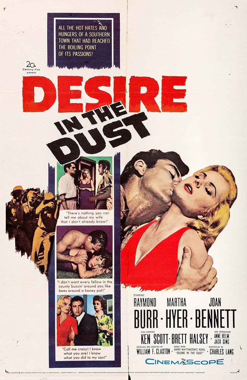 Raymond Burr, Brett Halsey, Martha Hyer, and Ken Scott in Desire in the Dust (1960)