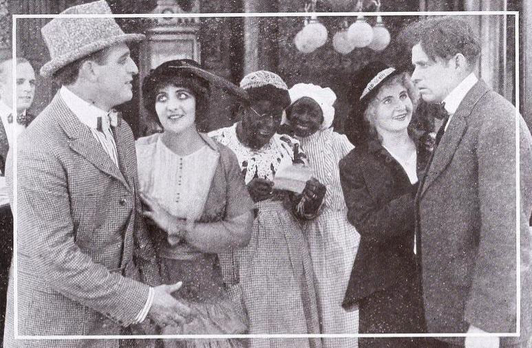 Jennie Lee, Marin Sais, Juanita Sponsler, Madame Sul-Te-Wan, Fred L. Wilson, and C.E. Rogers in The Cause of It All (1915)