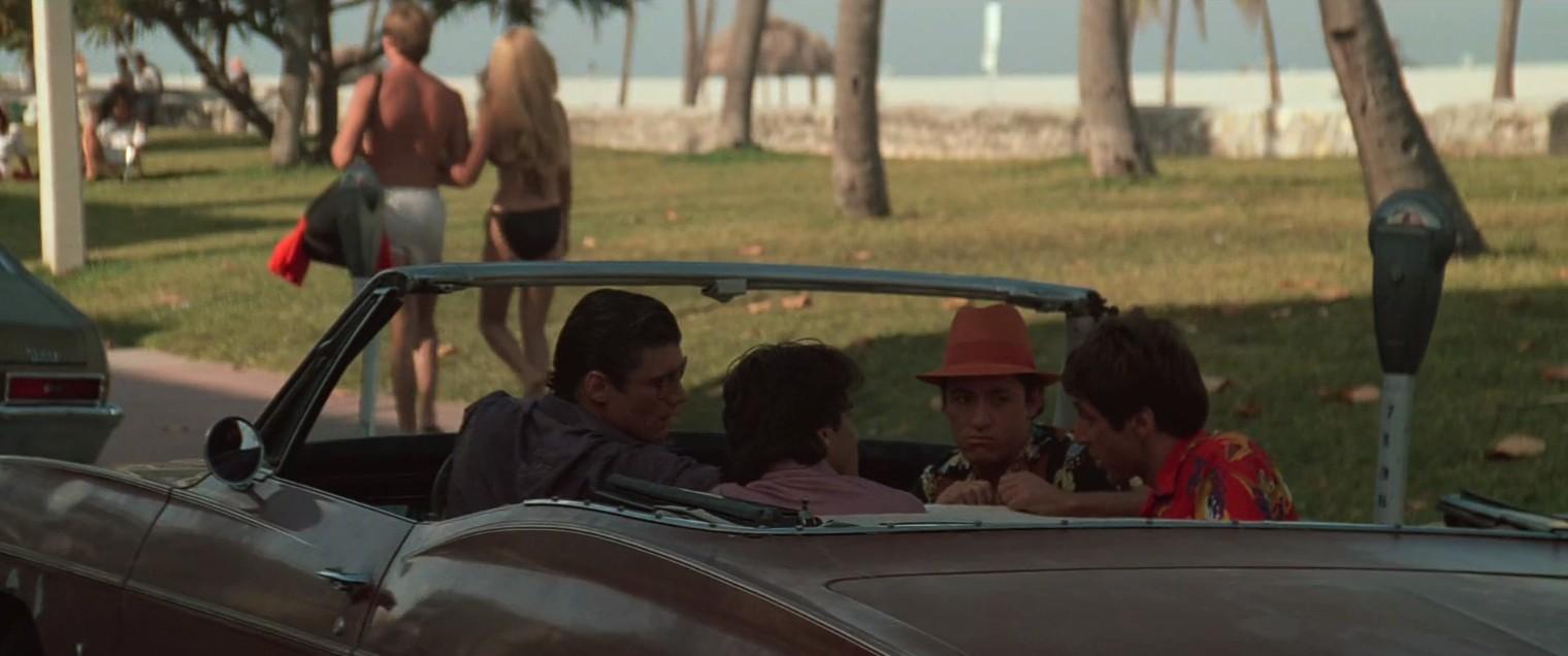 Al Pacino, Steven Bauer, Ángel Salazar, and Pepe Serna in Scarface (1983)