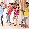 Bhavya Gandhi, Kush Shah, Nidhi Bhanushali, and Azhar Shaikh in Tapu Sena's first day of college (2015)