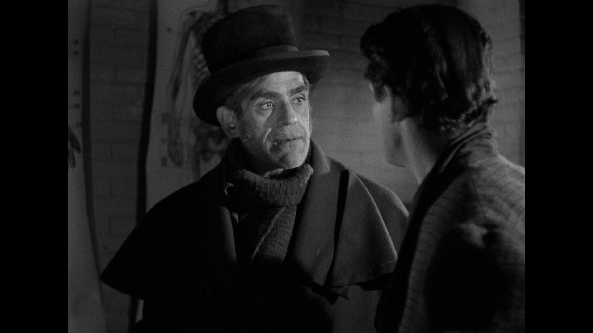 Boris Karloff and Russell Wade in The Body Snatcher (1945)