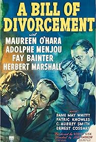 Maureen O'Hara, Herbert Marshall, Fay Bainter, and Adolphe Menjou in A Bill of Divorcement (1940)