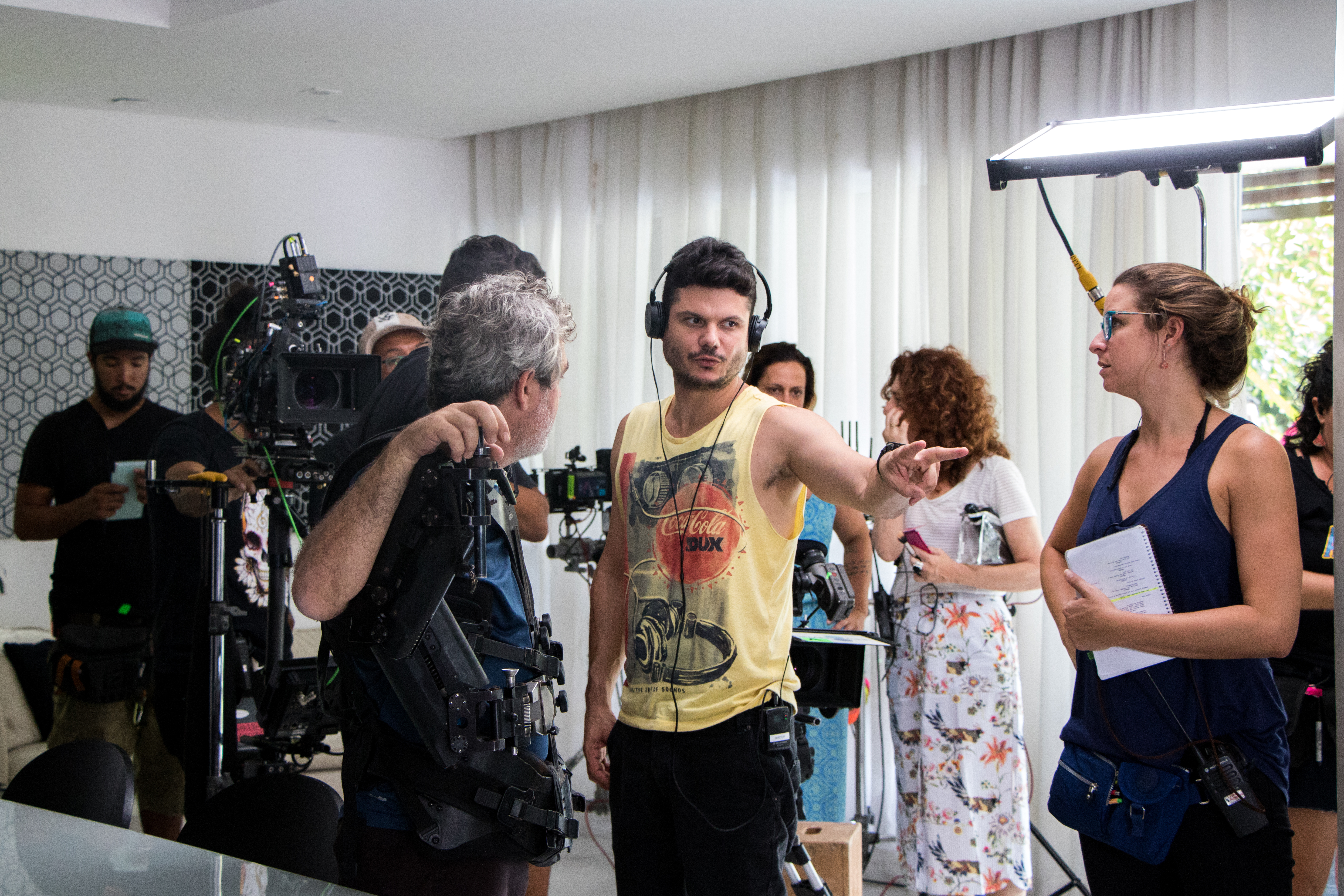 Director Rodrigo Cesar on the set of LUCICREIDE GOES TO MARS