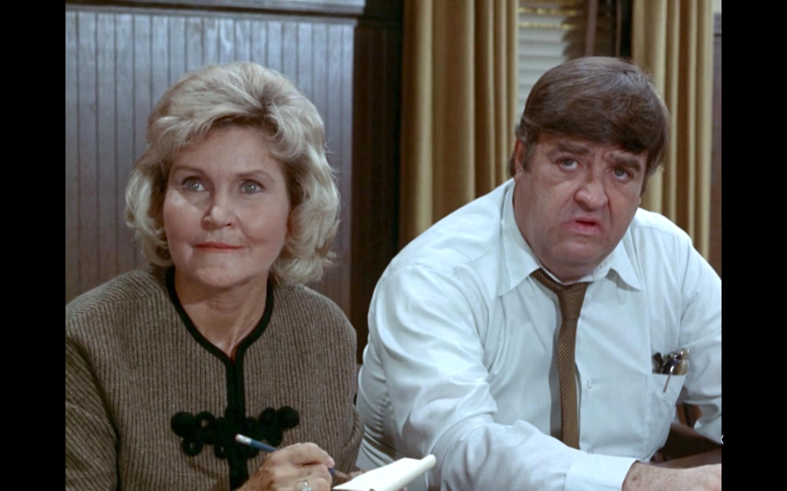 Barney Martin and Eve McVeagh in The Odd Couple (1970)