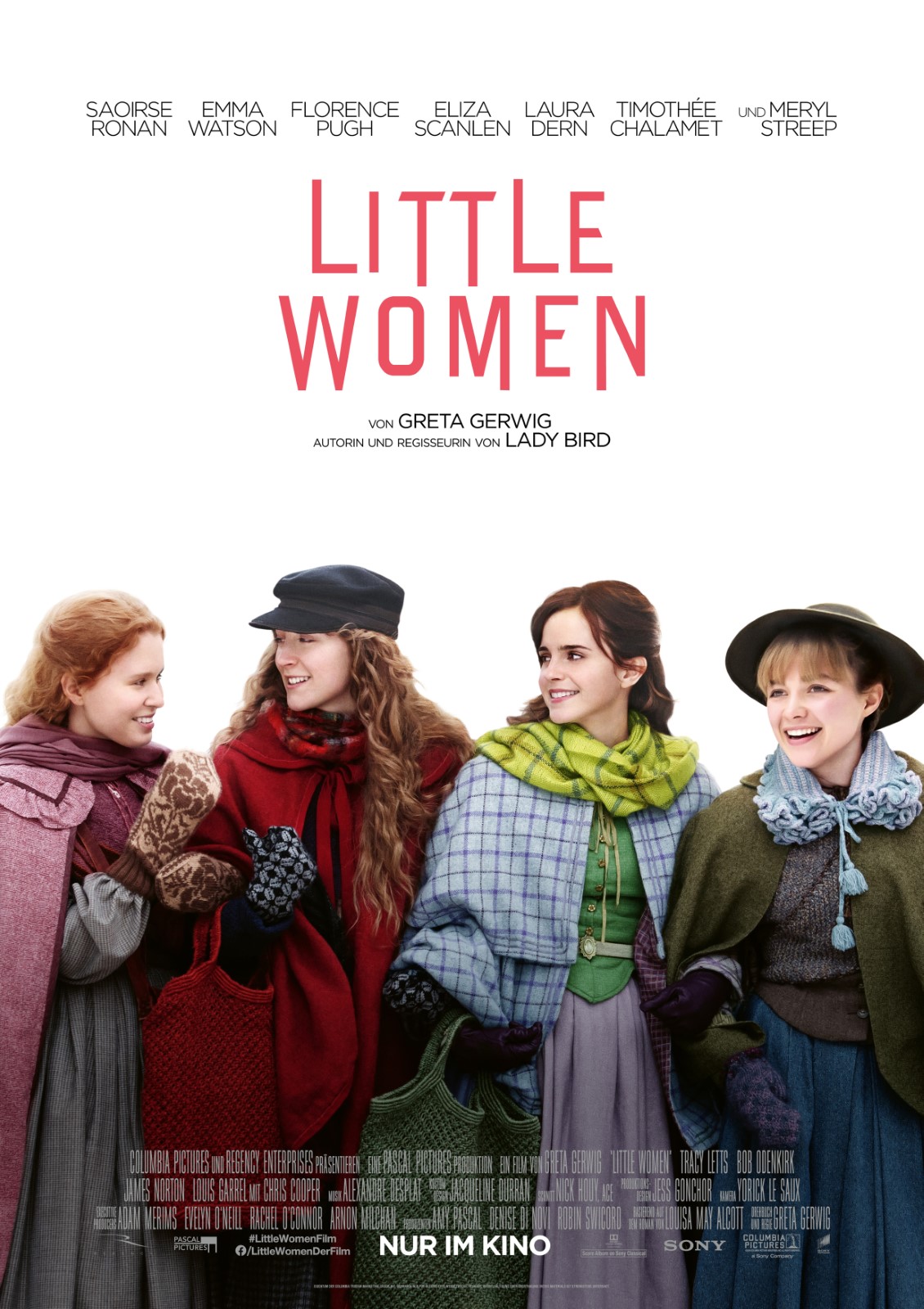 Emma Watson, Saoirse Ronan, Florence Pugh, and Eliza Scanlen in Little Women (2019)