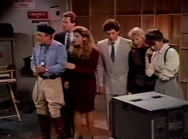 Ellen DeGeneres, Mary Page Keller, Danny Gans, Alison La Placa, Chris Lemmon, Philip Charles MacKenzie, and Nick Tate in Open House (1989)