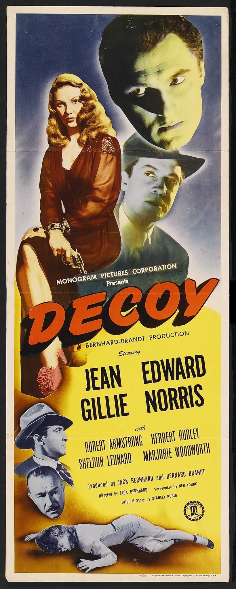 Robert Armstrong, Jean Gillie, Sheldon Leonard, Edward Norris, and Herbert Rudley in Decoy (1946)