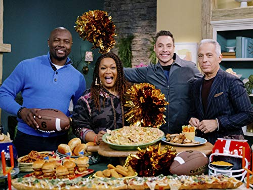 Sunny Anderson, Geoffrey Zakarian, Jeff Mauro, and Eddie Jackson in Big Game Buffet Builder (2020)