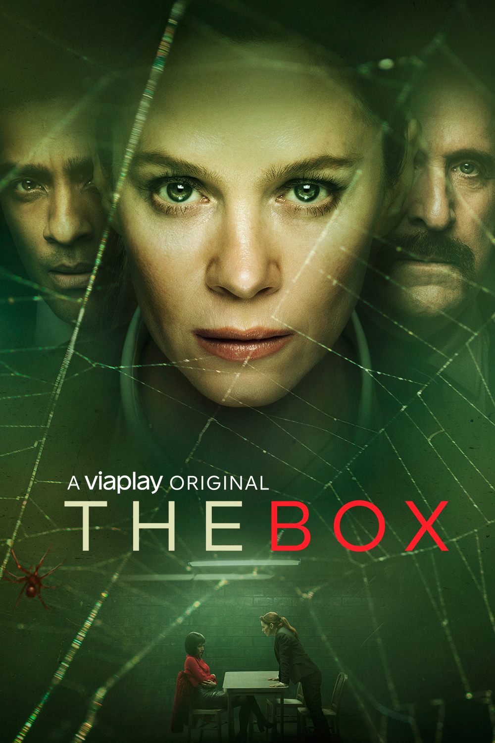 Peter Stormare, Anna Friel, and Alexander Karim in The Box (2021)