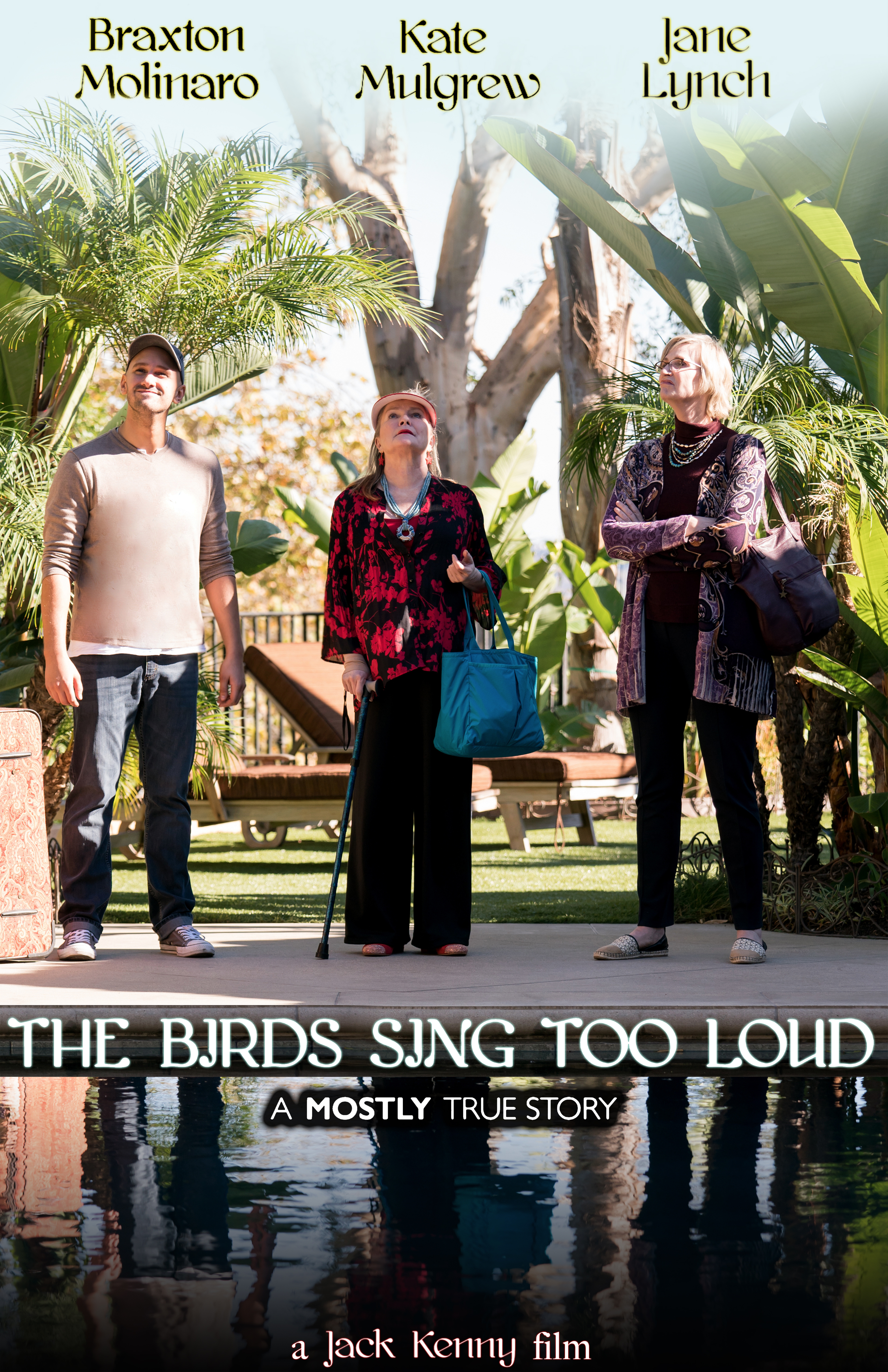 Kate Mulgrew, Jack Kenny, Jane Lynch, and Braxton Molinaro in The Birds Sing Too Loud (2018)