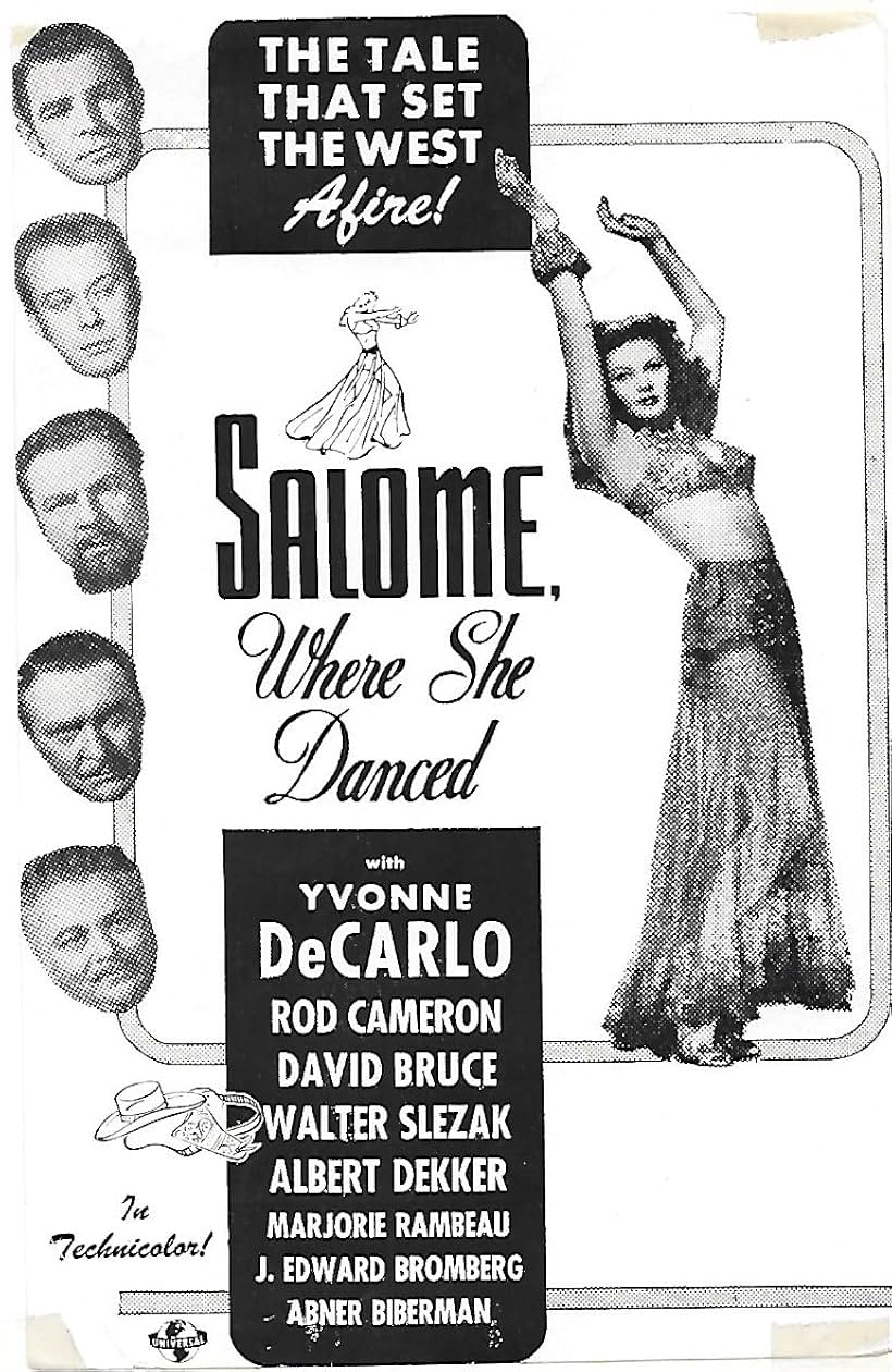 Yvonne De Carlo, J. Edward Bromberg, David Bruce, Rod Cameron, Albert Dekker, and Walter Slezak in Salome, Where She Danced (1945)