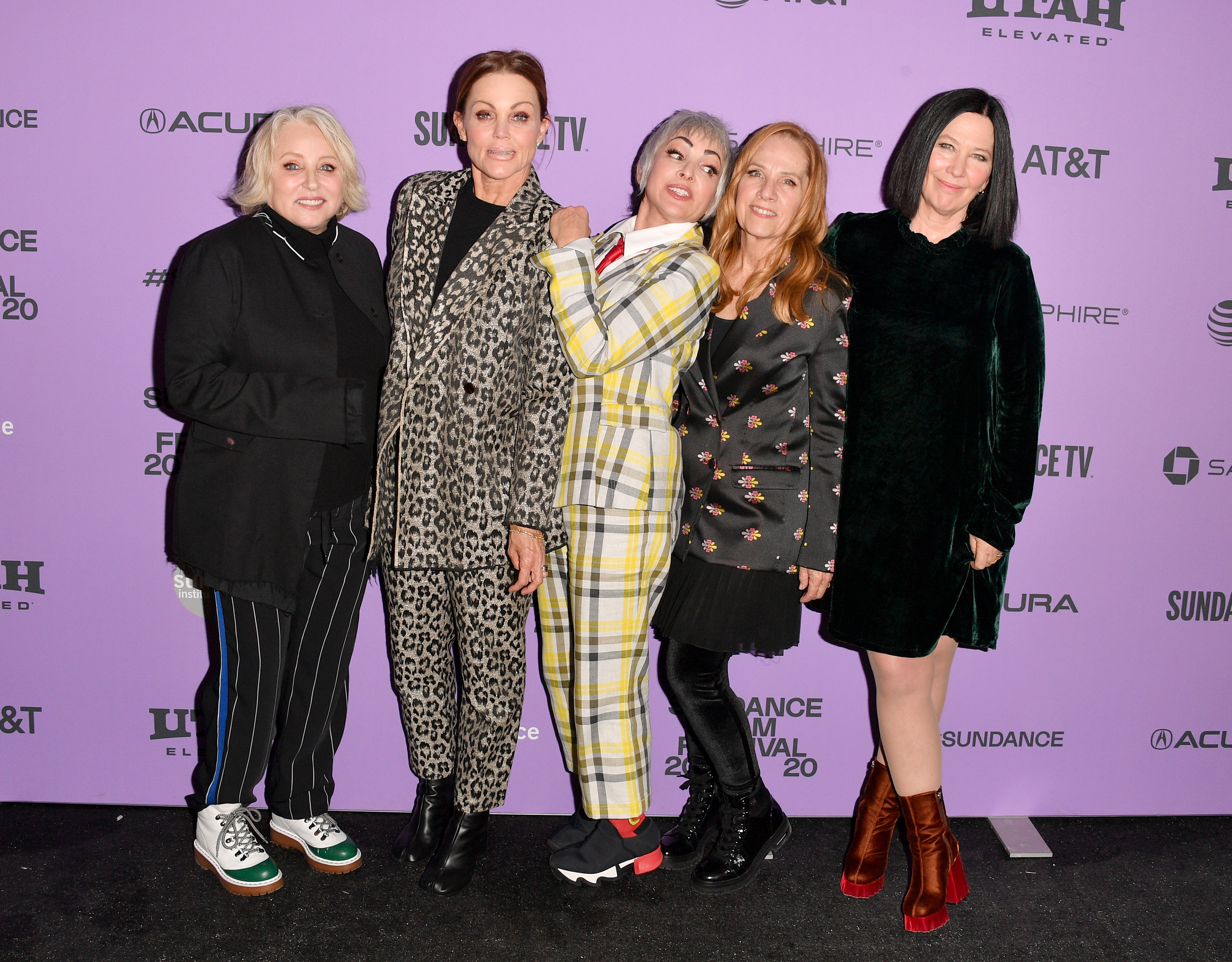 Jane Wiedlin, Charlotte Caffey, Belinda Carlisle, Gina Schock, Kathy Valentine, and The Go-Go's at an event for The Go-Go's (2020)