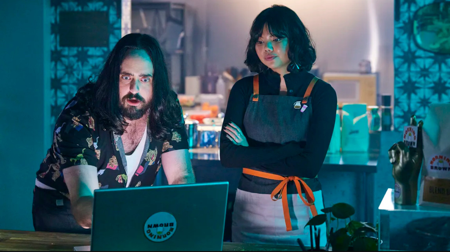 Zachary Ruane and Gaby Seow in Aunty Donna's Coffee Café (2023)