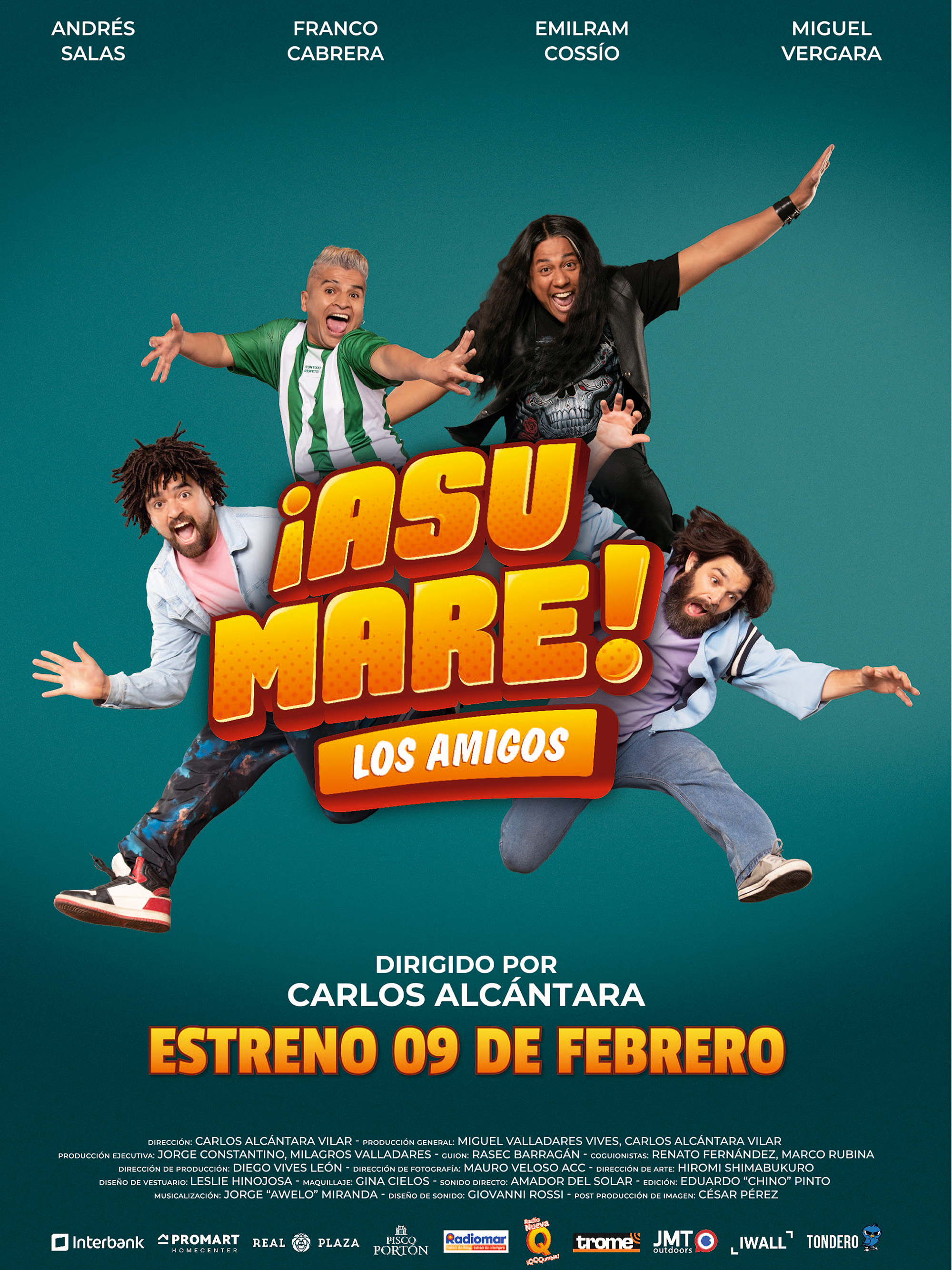 Andrés Salas, Emilram Cossío, Franco Cabrera, and Miguel Vergara in ¡Asu Mare! Los amigos (2023)