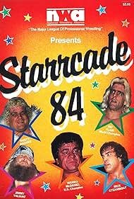 Richard Blood, Ric Flair, Dusty Rhodes, Jimmy Valiant, and Ed McDaniel in Starrcade (1984)