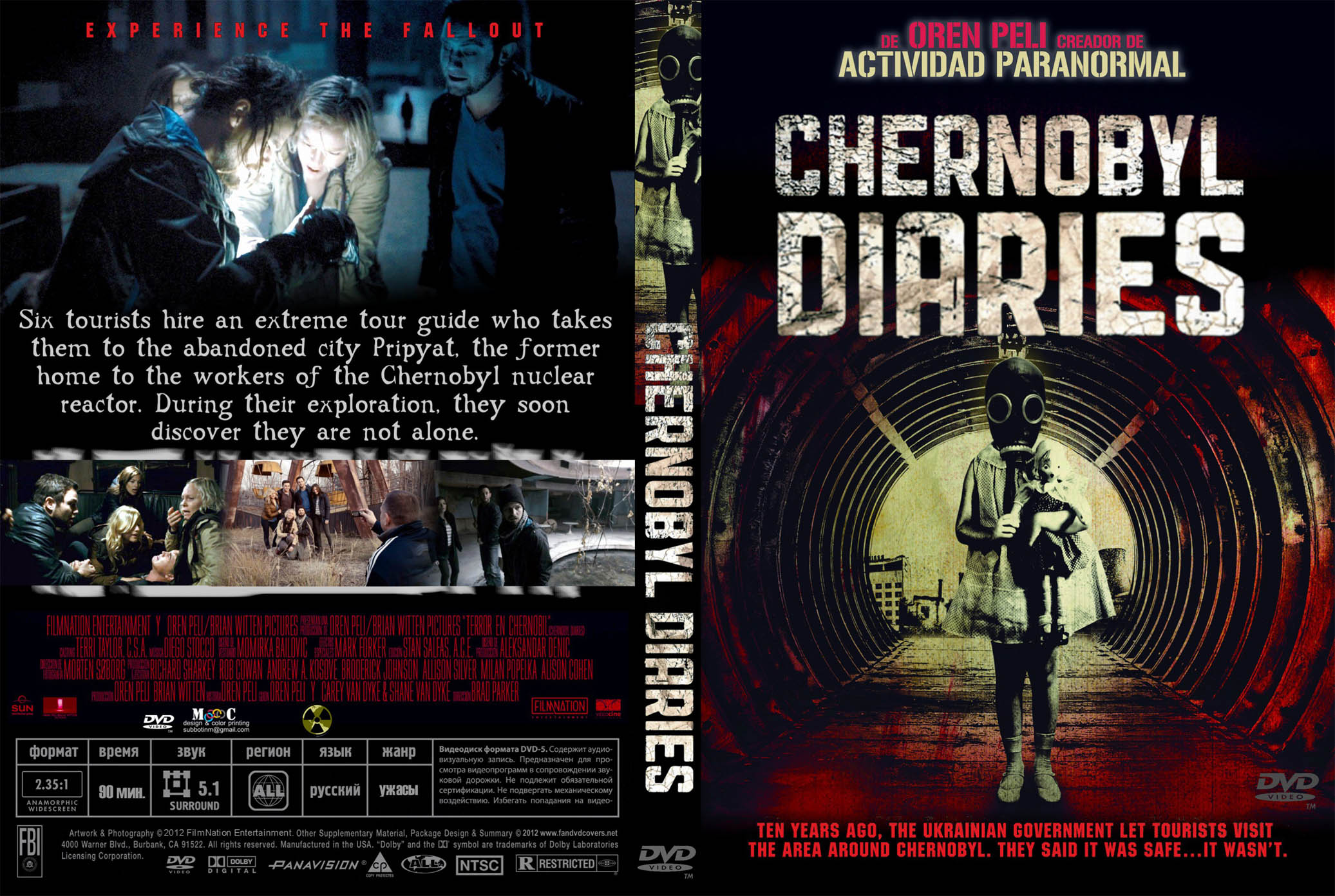 Dimitri Diatchenko, Jesse McCartney, Bradley Parker, Nathan Phillips, Milos Timotijevic, Jonathan Sadowski, Ingrid Bolsø Berdal, Oren Peli, Olivia Taylor Dudley, Devin Kelley, and Ivana Milutinovic in Chernobyl Diaries (2012)