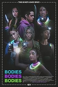 Pete Davidson, Lee Pace, Chase Sui Wonders, Amandla Stenberg, Rachel Sennott, Maria Bakalova, and Myha'la in Bodies Bodies Bodies (2022)