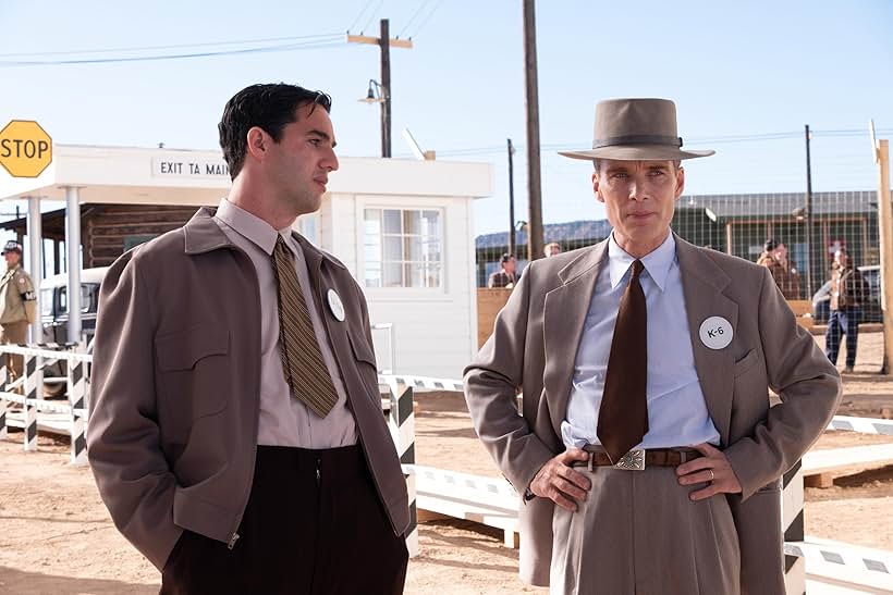 Cillian Murphy and Benny Safdie in Oppenheimer (2023)