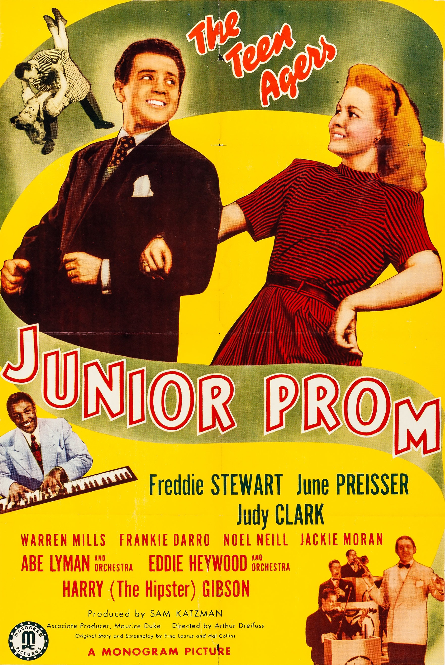 Eddie Heywood, Abe Lyman, June Preisser, Freddie Stewart, Harry 'The Hipster' Gibson, and Abe Lyman Orchestra in Junior Prom (1946)