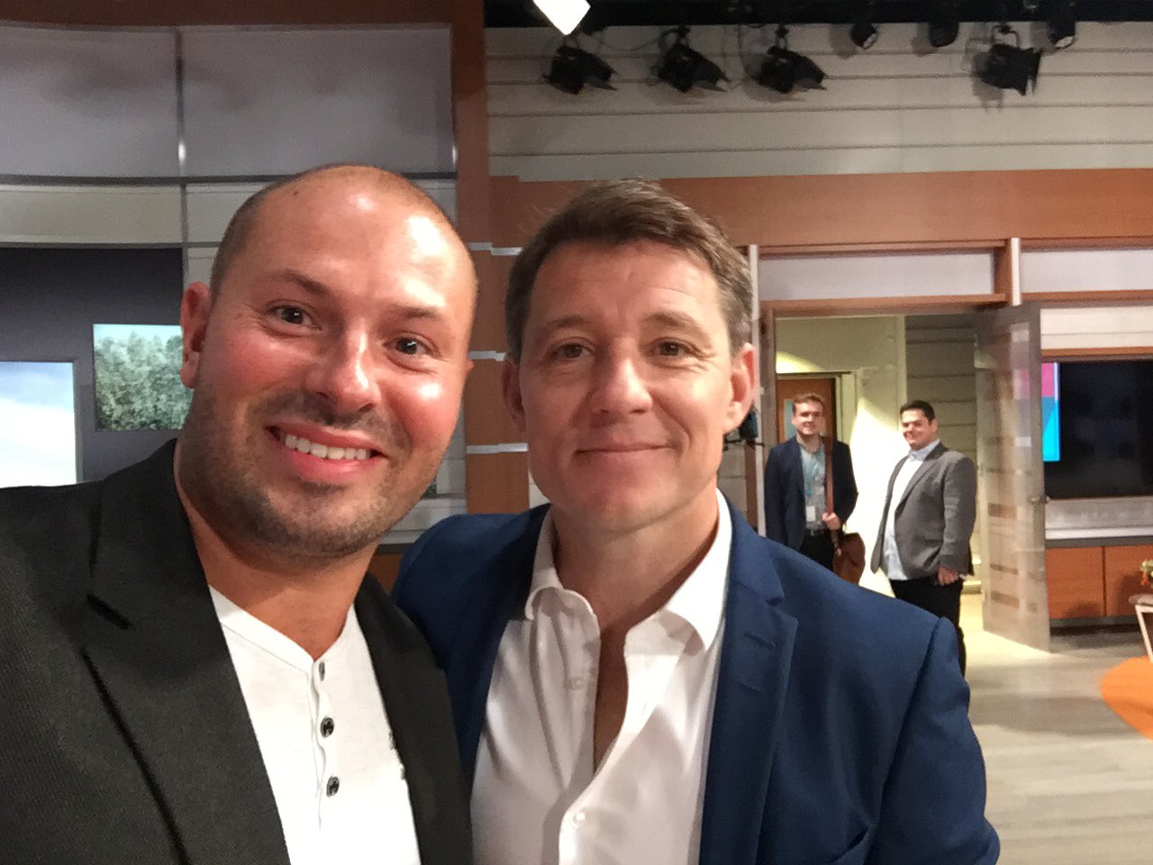 Ben Shephard and Erron Gordon in Good Morning Britain (2014)