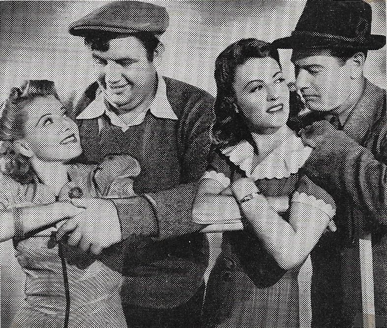 Richard Arlen, Gladys Blake, Andy Devine, and Dorothy Lovett in Lucky Devils (1941)