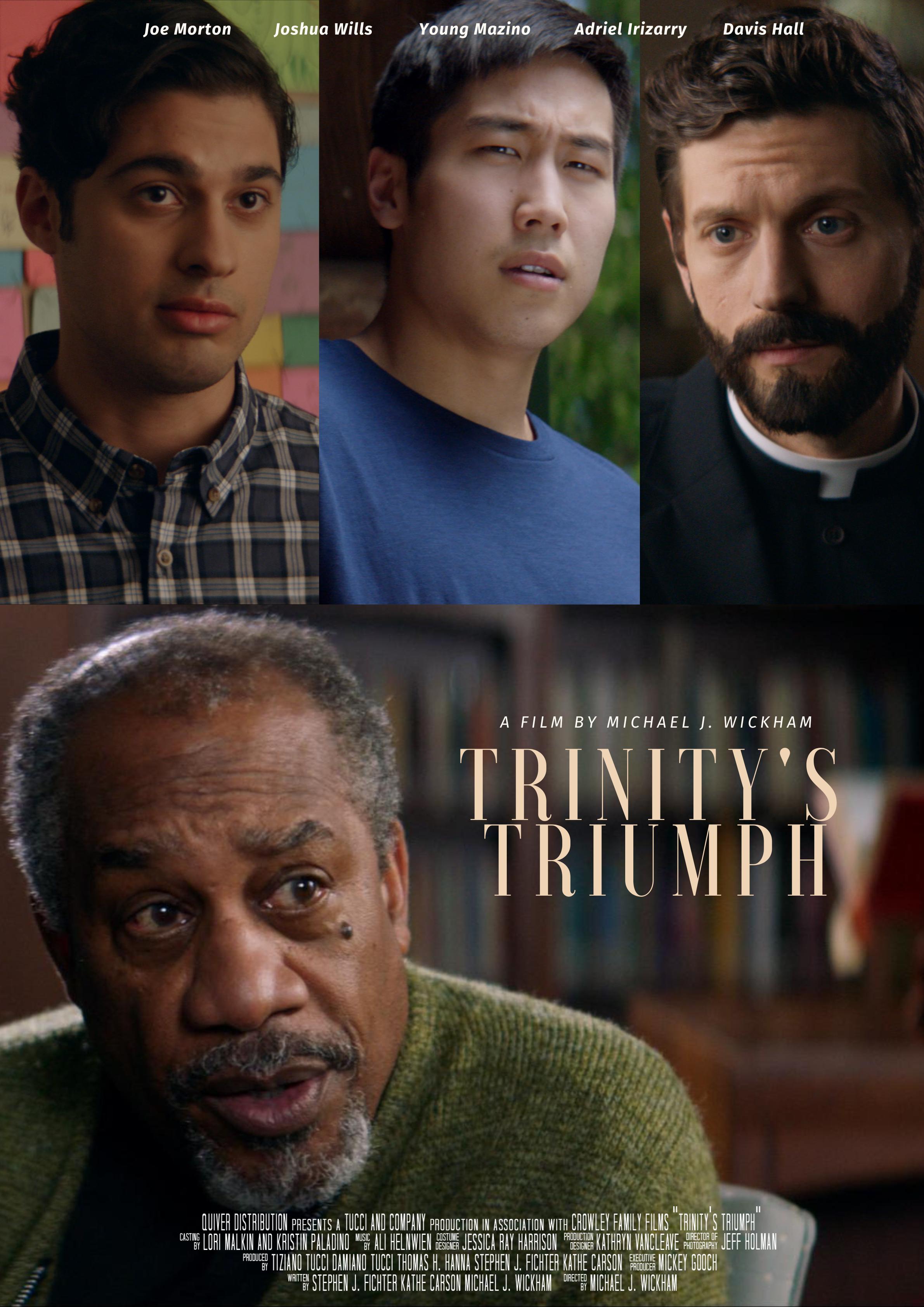 Joe Morton, Stephen J. Fichter, Kathe Carson, Michael J. Wickham, Joshua Wills, Young Mazino, and Adriel Irizarry in Trinity's Triumph (2023)