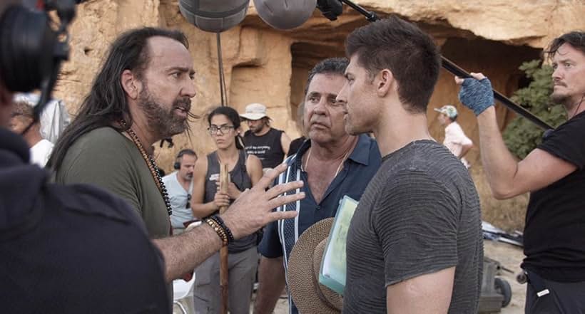 Nicolas Cage, Dimitri Logothetis, and Alain Moussi in Jiu Jitsu (2020)