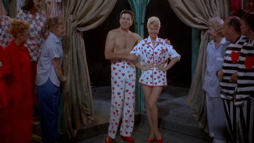 Doris Day and John Raitt in The Pajama Game (1957)