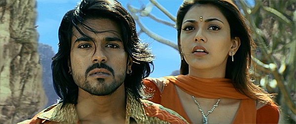 Kajal Aggarwal and Ram Charan in Magadheera (2009)