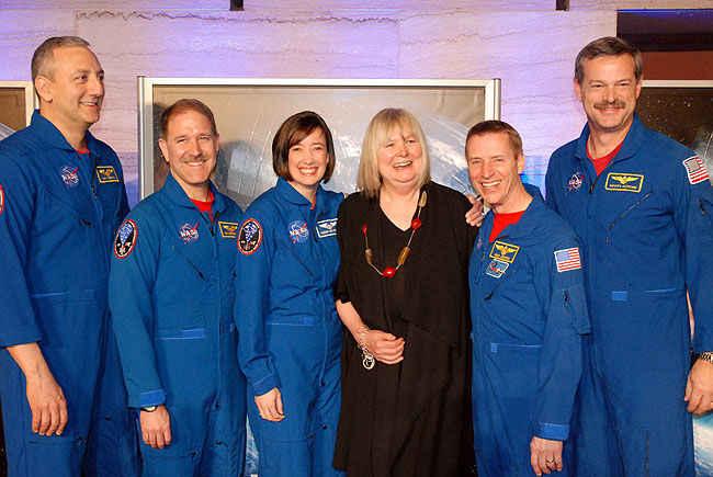 Scott D. Altman, Toni Myers, Megan McArthur, John M. Grunsfeld, Gregory C. Johnson, and Michael Massimino at an event for Hubble (2010)