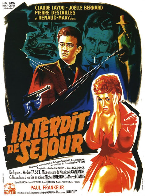 Joëlle Bernard and Claude Laydu in Interdit de séjour (1955)