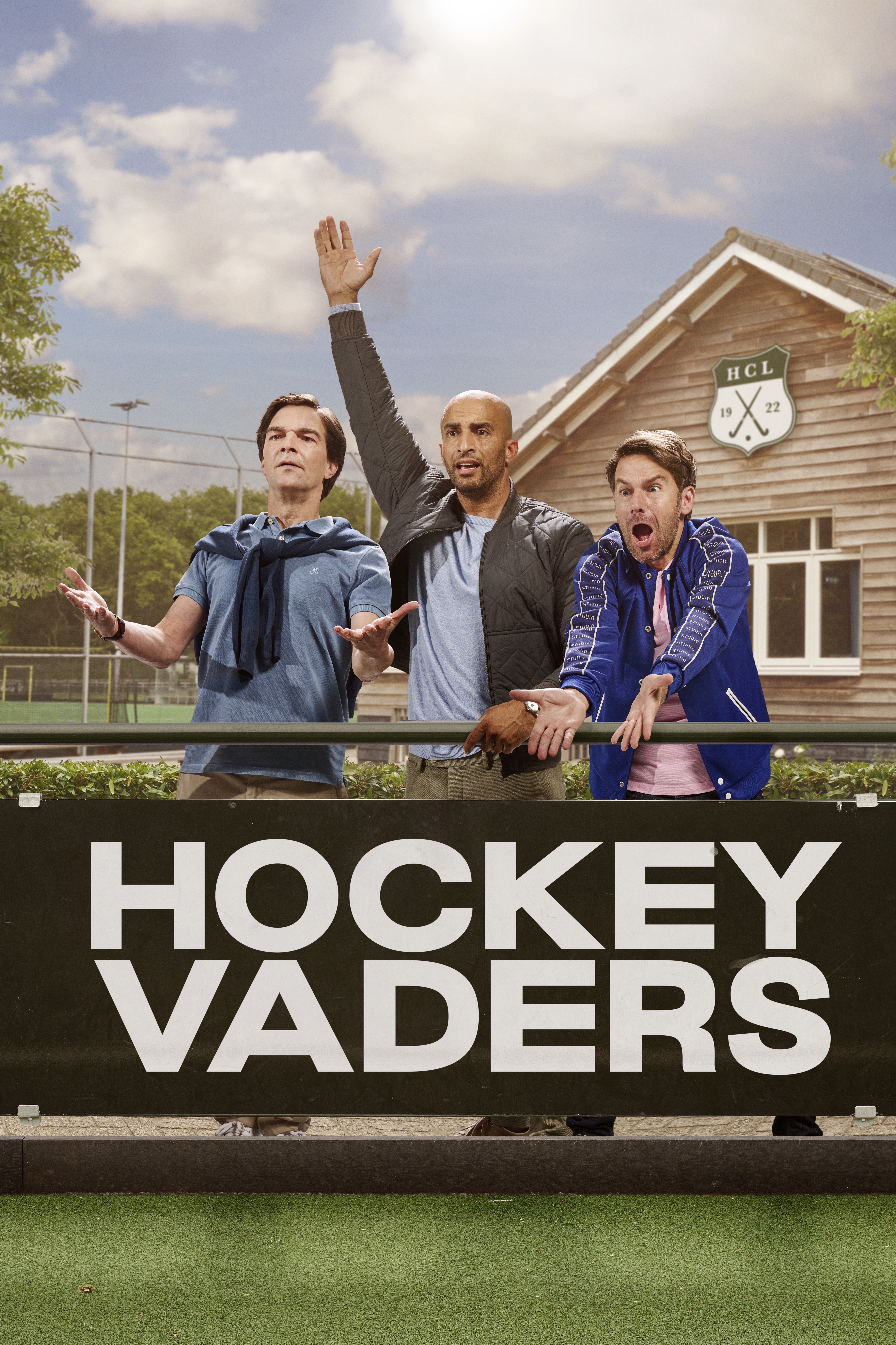 Tijn Docter, Remko Vrijdag, and Walid Benmbarek in Hockeyvaders (2023)