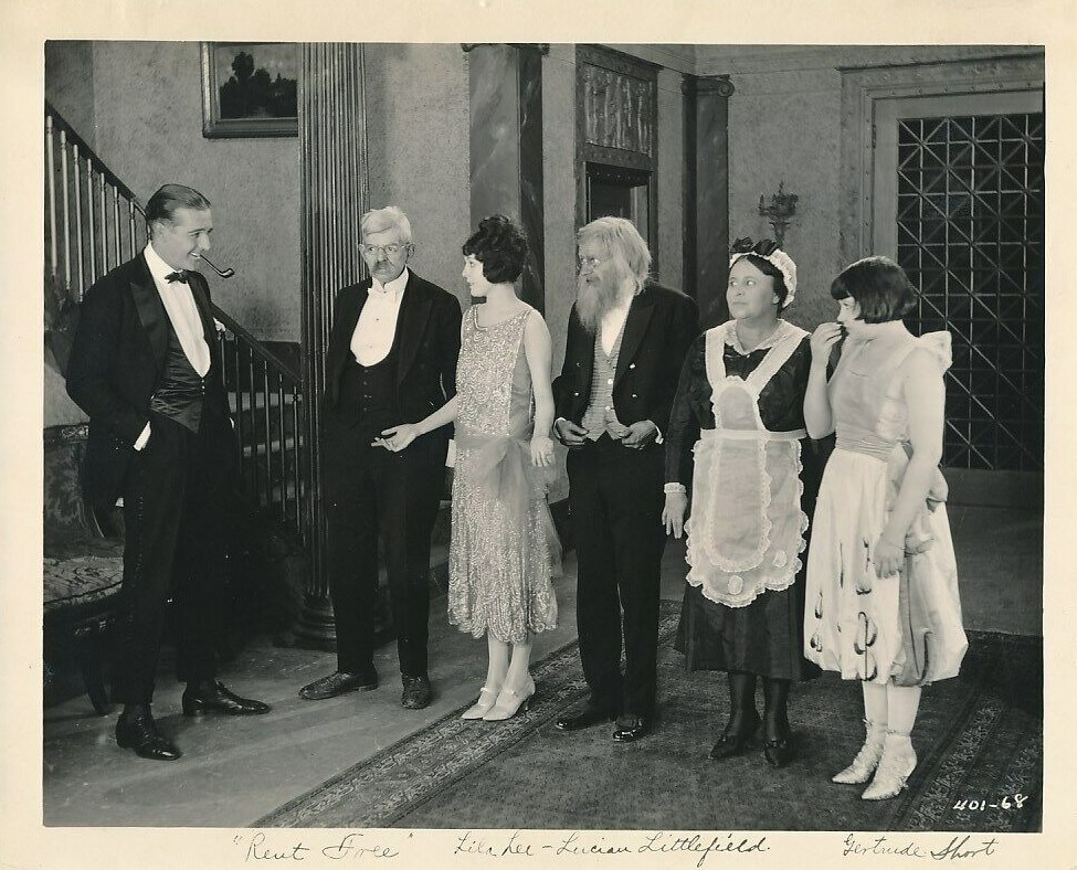 Lila Lee, Lucien Littlefield, and Gertrude Short in Rent Free (1922)