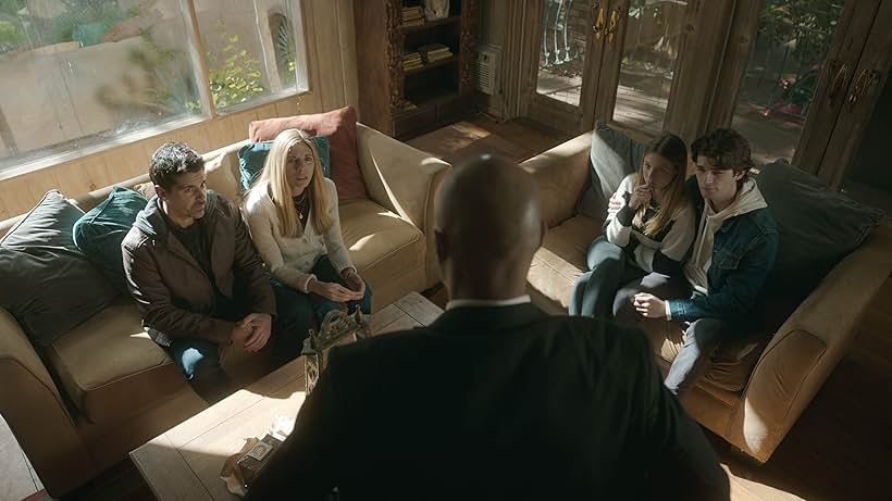 Andrea Bogart, Adam Huss, Maya Jenson, Austen Jaye, and Luke Meissner in Home, Not Alone (2023)