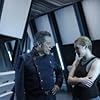 Edward James Olmos and Katee Sackhoff in Battlestar Galactica (2003)