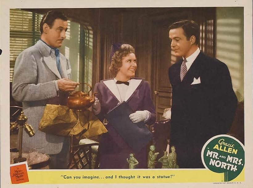 Tom Conway, Gracie Allen, and William Post Jr. in Mr. and Mrs. North (1942)