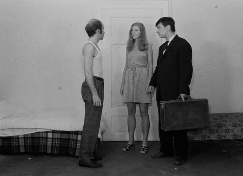 Rainer Werner Fassbinder, Irm Hermann, and Peter Moland in Katzelmacher (1969)