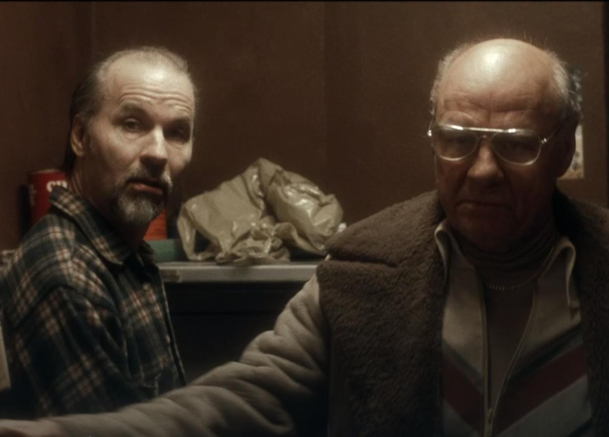 Donald Högberg and Alan Adler in White Trash (2021)