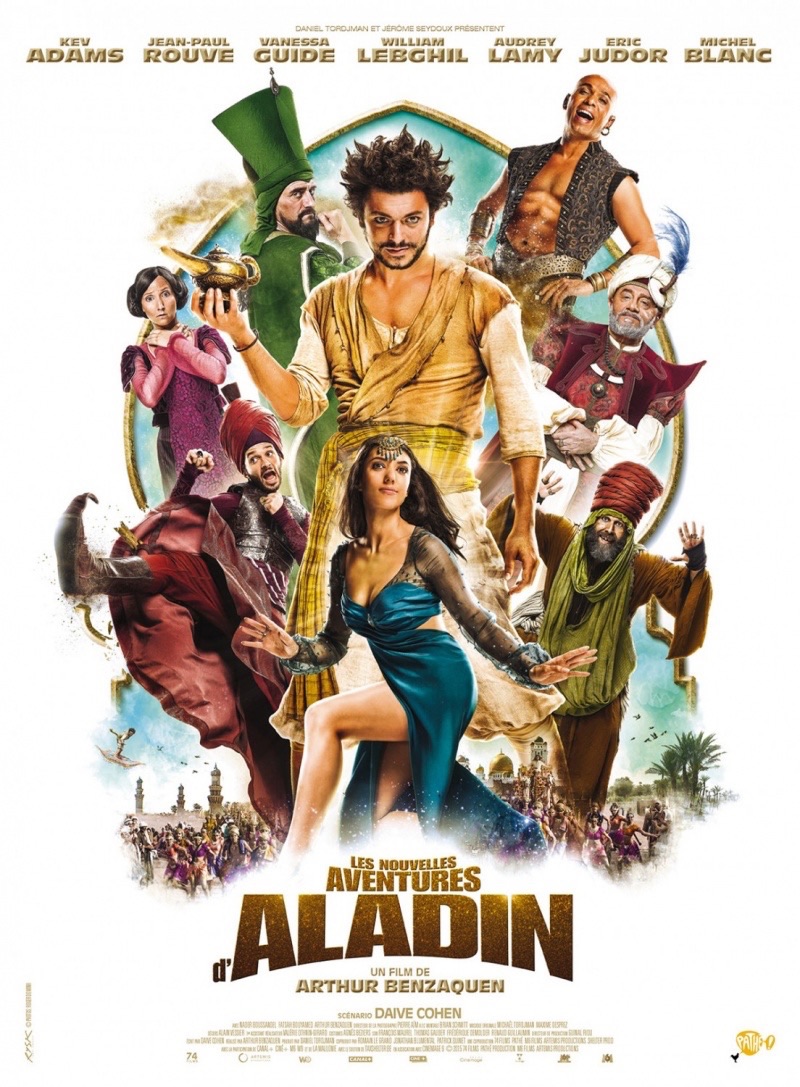 Michel Blanc, Eric Judor, Jean-Paul Rouve, Kev Adams, Audrey Lamy, Arthur Benzaquen, Vanessa Guide, and William Lebghil in The New Adventures of Aladdin (2015)