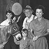 Jan Clayton, George Cleveland, Jon Provost, Tommy Rettig, and Lassie the Dog in Lassie (1954)