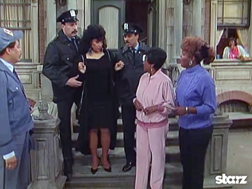 Marla Gibbs, Alaina Reed-Hall, Jackée Harry, Helen Martin, Reynaldo Rey, and James A. Watson Jr. in 227 (1985)