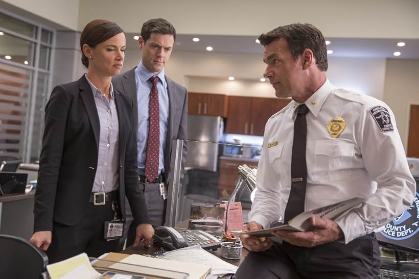 Juliette Lewis, David James Elliott, and Brendan Hines in Secrets and Lies (2015)