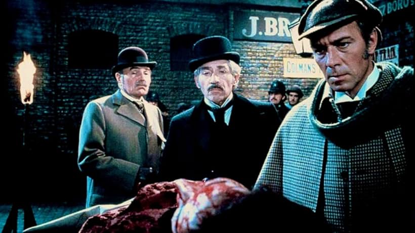 James Mason, Christopher Plummer, and Frank Finlay in Murder by Decree (1979)