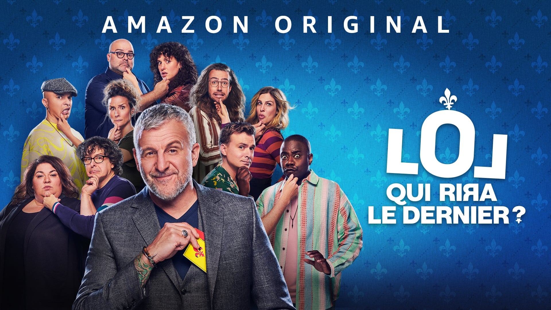 Patrick Huard, Yves Pelletier, Christine Morency, Mathieu Dufour, Édith Cochrane, Laurent Paquin, Arnaud Soly, Rachid Badouri, Virginie Fortin, Richardson Zéphir, and Marie-Lyne Joncas in LOL: Qui Rira Le Dernier? (2023)