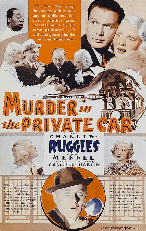 Mary Carlisle, Russell Hardie, Una Merkel, Charles Ruggles, and Fred 'Snowflake' Toones in Murder in the Private Car (1934)