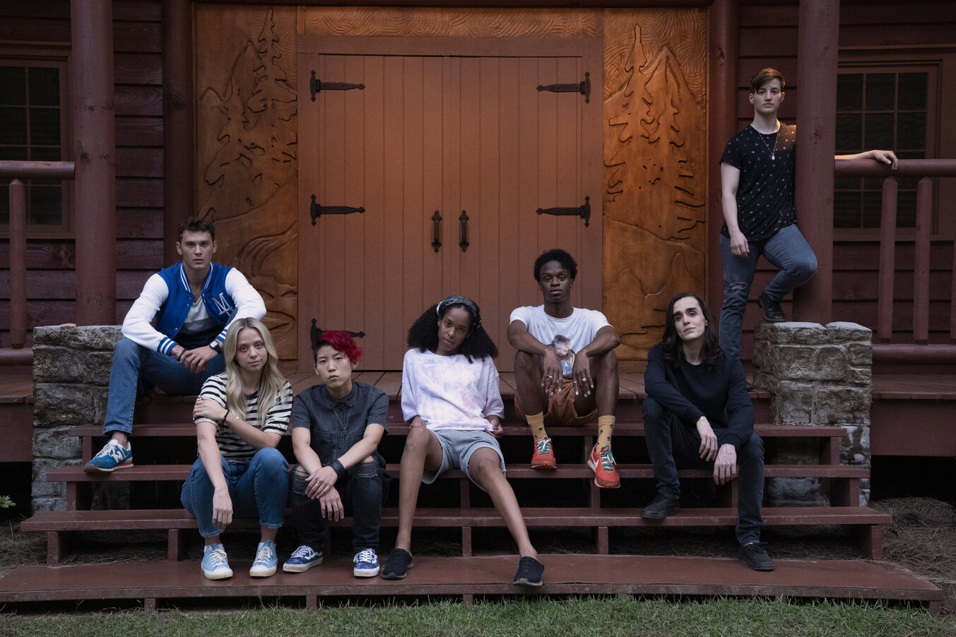 Cooper Koch, Monique Kim, Austin Crute, Anna Lore, Quei Tann, Theo Germaine, and Darwin del Fabro in They/Them (2022)