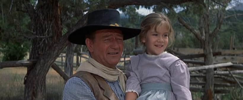 John Wayne and Aissa Wayne in The Comancheros (1961)