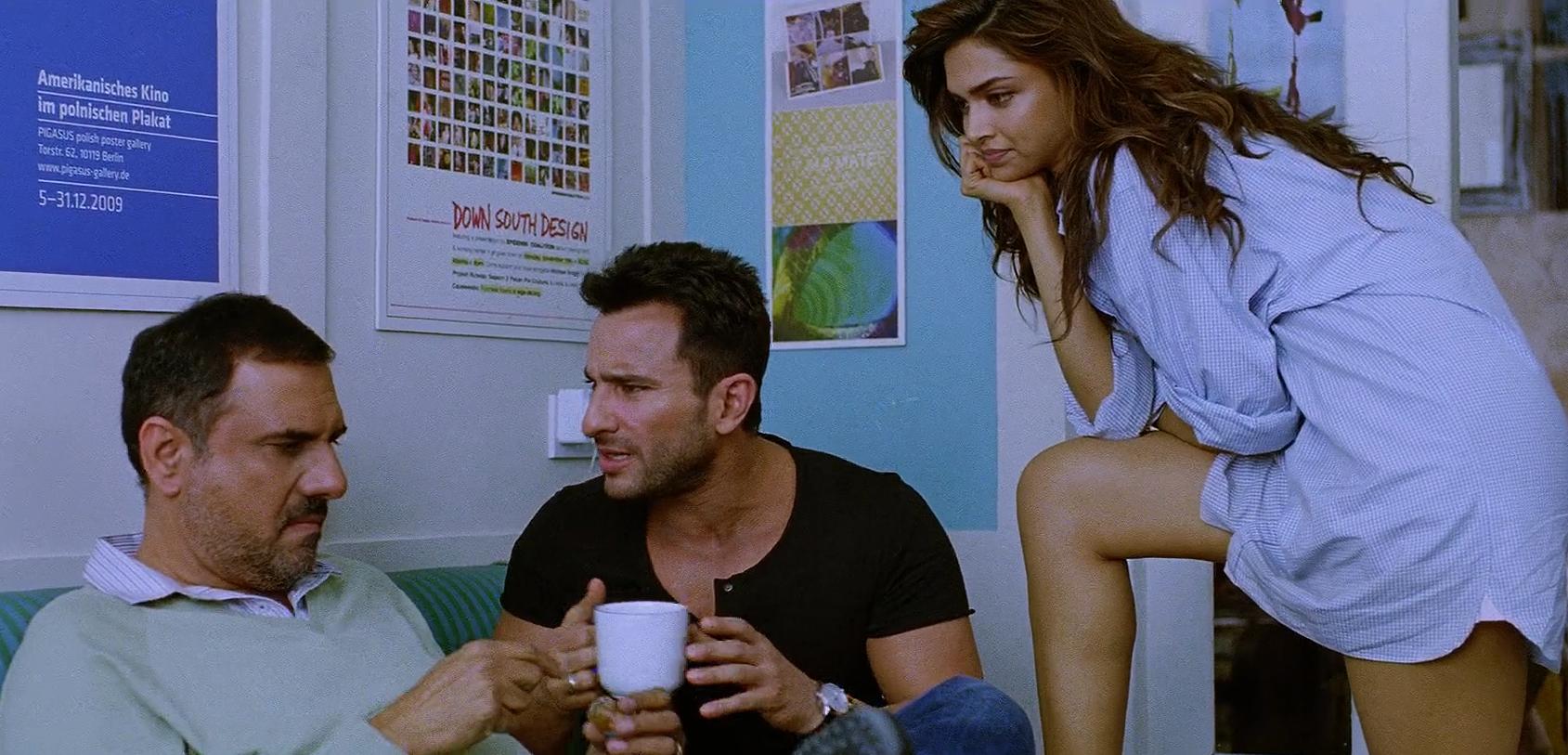 Saif Ali Khan, Boman Irani, and Deepika Padukone in Cocktail (2012)