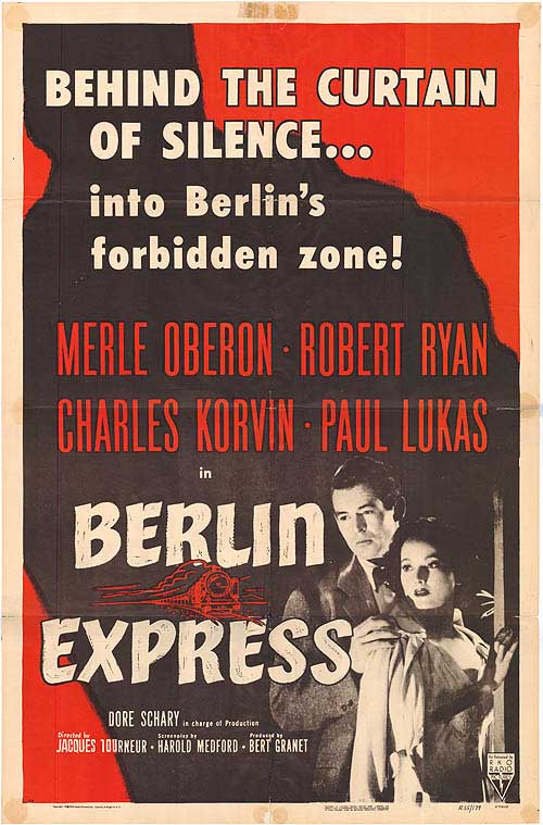 Merle Oberon and Robert Ryan in Berlin Express (1948)