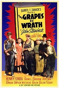 Henry Fonda, John Carradine, Jane Darwell, Dorris Bowdon, Frank Darien, and Russell Simpson in The Grapes of Wrath (1940)